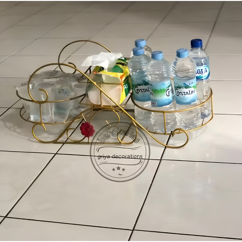 Standing Rack Besi – Rak Penyaji Minuman & Cemilan