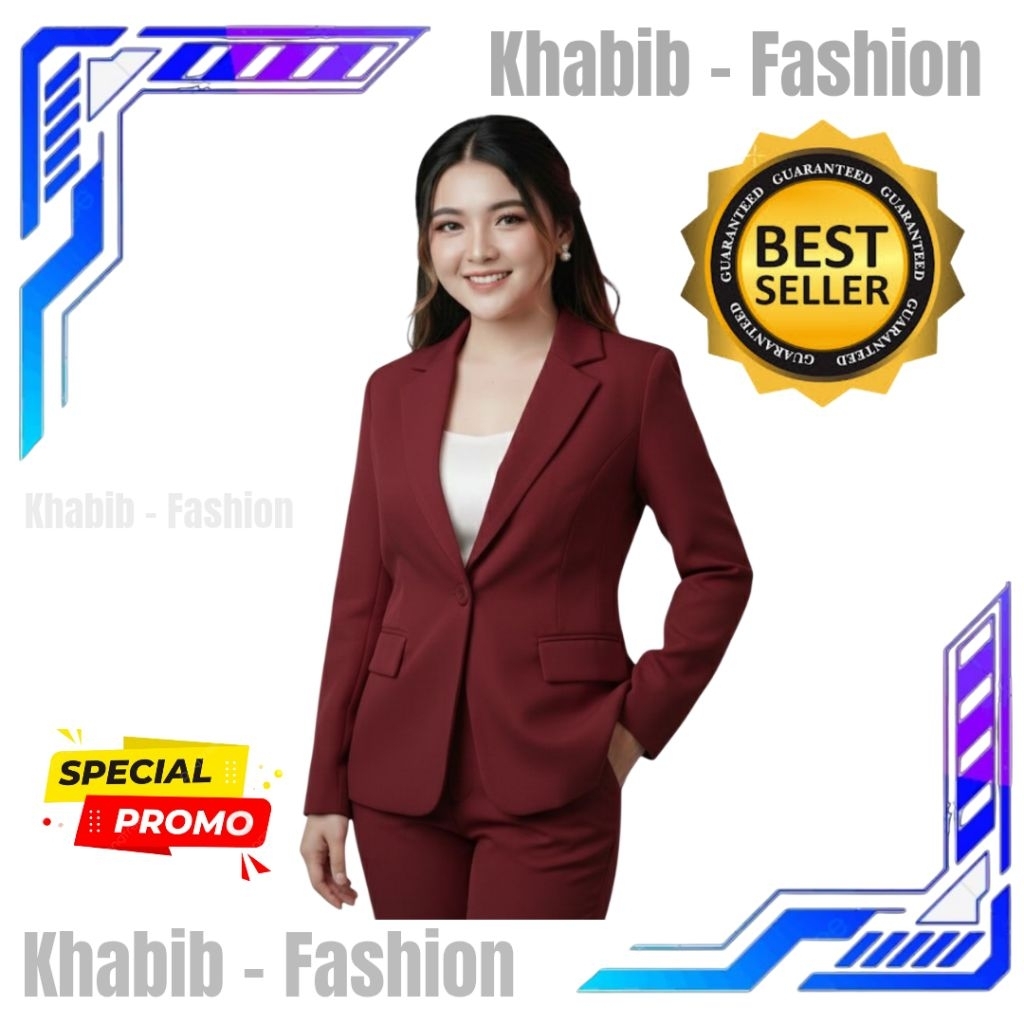 JAS FORMAL / JAS RESMI / JAS ALMAMATER / JAS WISUDA / JAS BLAZER WANITA WARNA MERAH MAROON