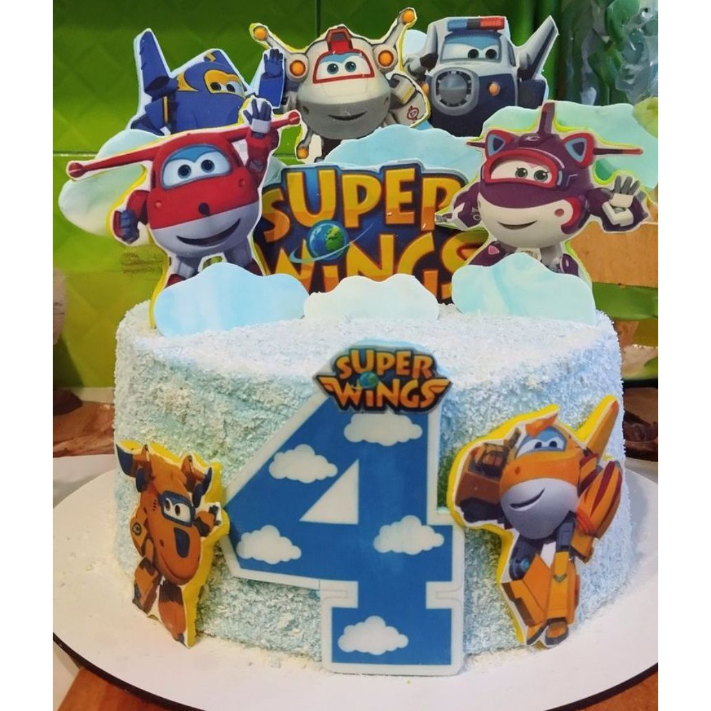 1 set cake topper super wings /cake topper ultah