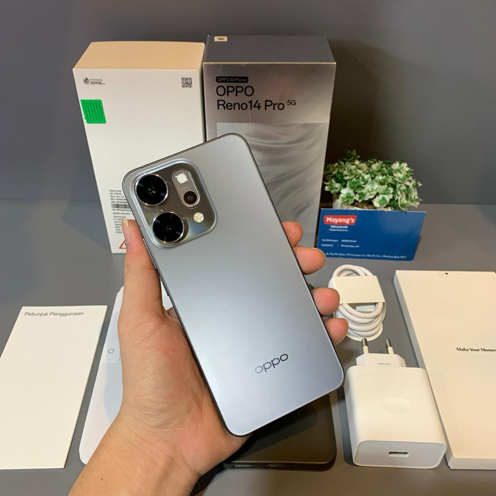 Oppo Reno 14 Pro 5G 12/512GB Garansi Resmi Second Fullset Original