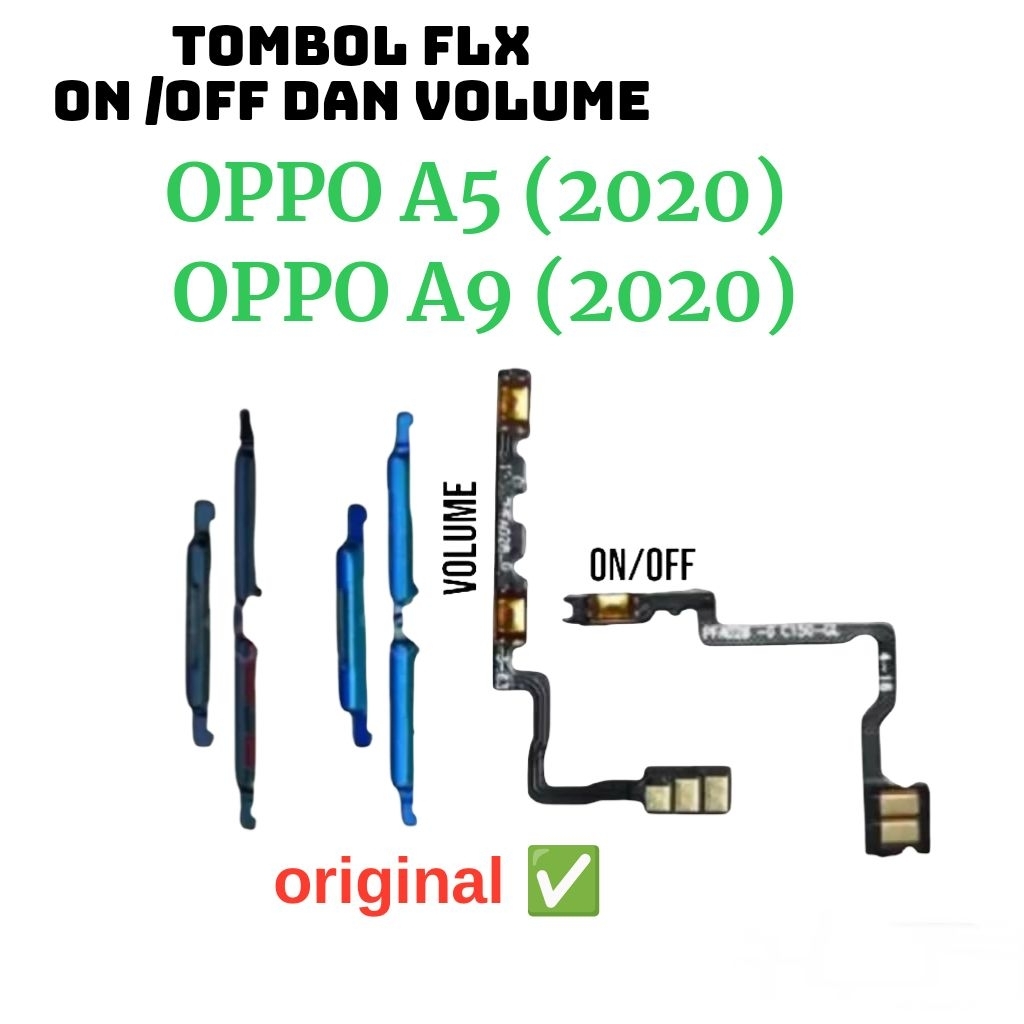 Flexible On Off Volume Oppo A5 Oppo A9 Original Pengganti Tombol Power Rusak Sparepart HP