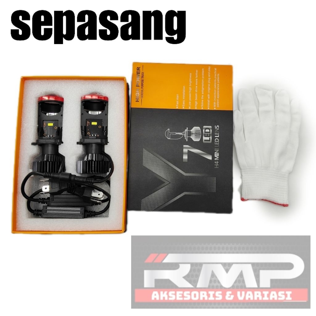 Y7D H4 lampu led h4 y7D original  sepasang 2 pcs mini projektor led Y7D