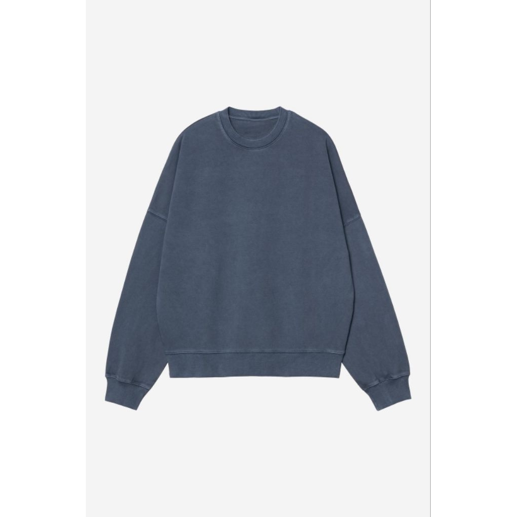 Musinsa - Travel Pigment Crewneck Boxy Washed