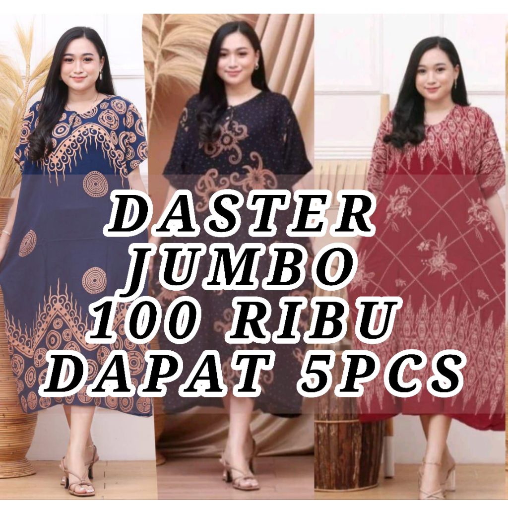 Bisa Cod Daster Jumbo Cuma 100 Dapat 5 Pcs Ribu Daster Jumbo Busui Random Daster Ibu