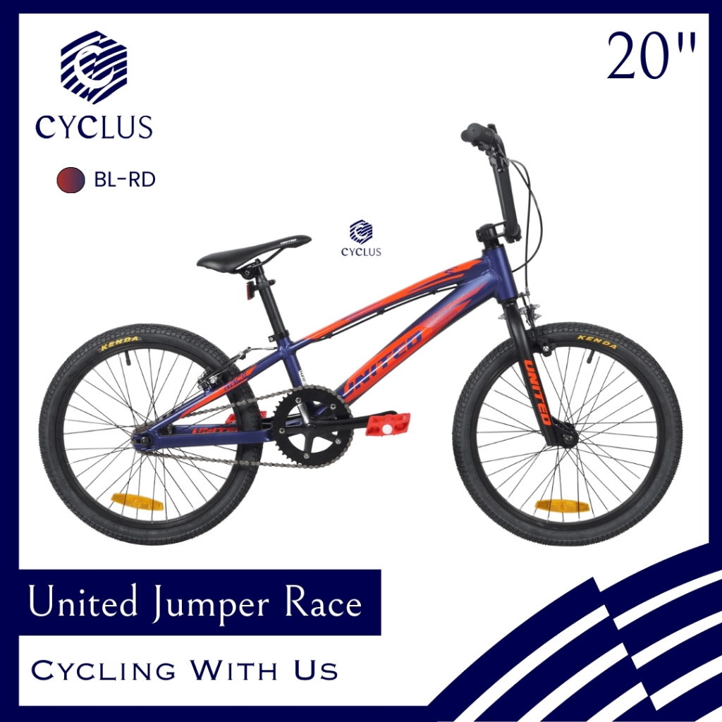 Sepeda BMX United Jumper Race 20 Inch Frame Alloy Aluminium Anak Dewasa Laki Laki