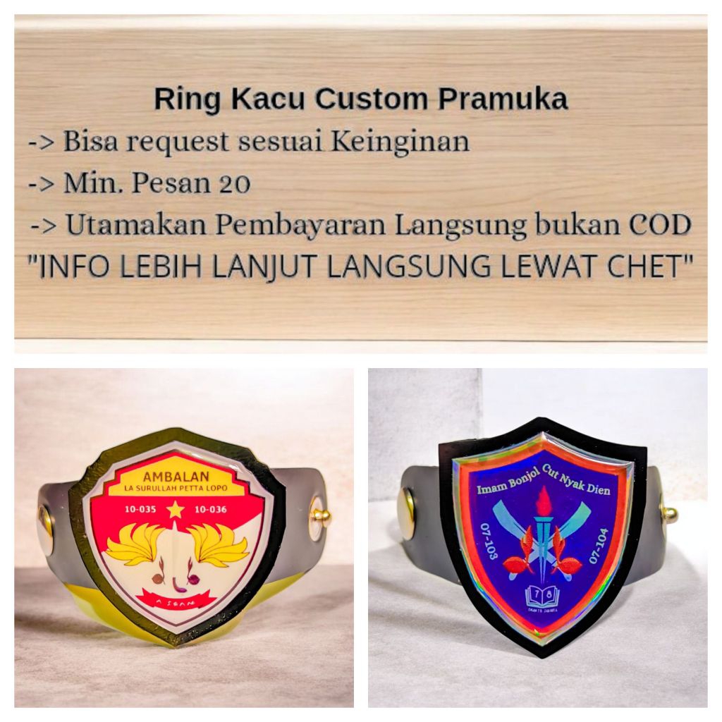 Ring Kacu Pramuka Custom / Ring Kacu Pramuka Matahari Custom / Ring Pramuka Custom Logo