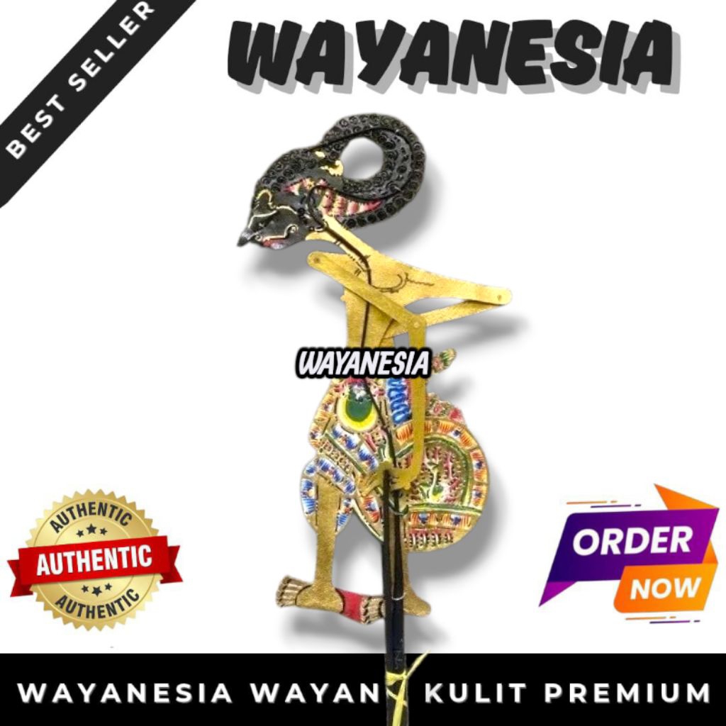 Wayang Kulit Arjuna Asli Ukuran Standar Dalang