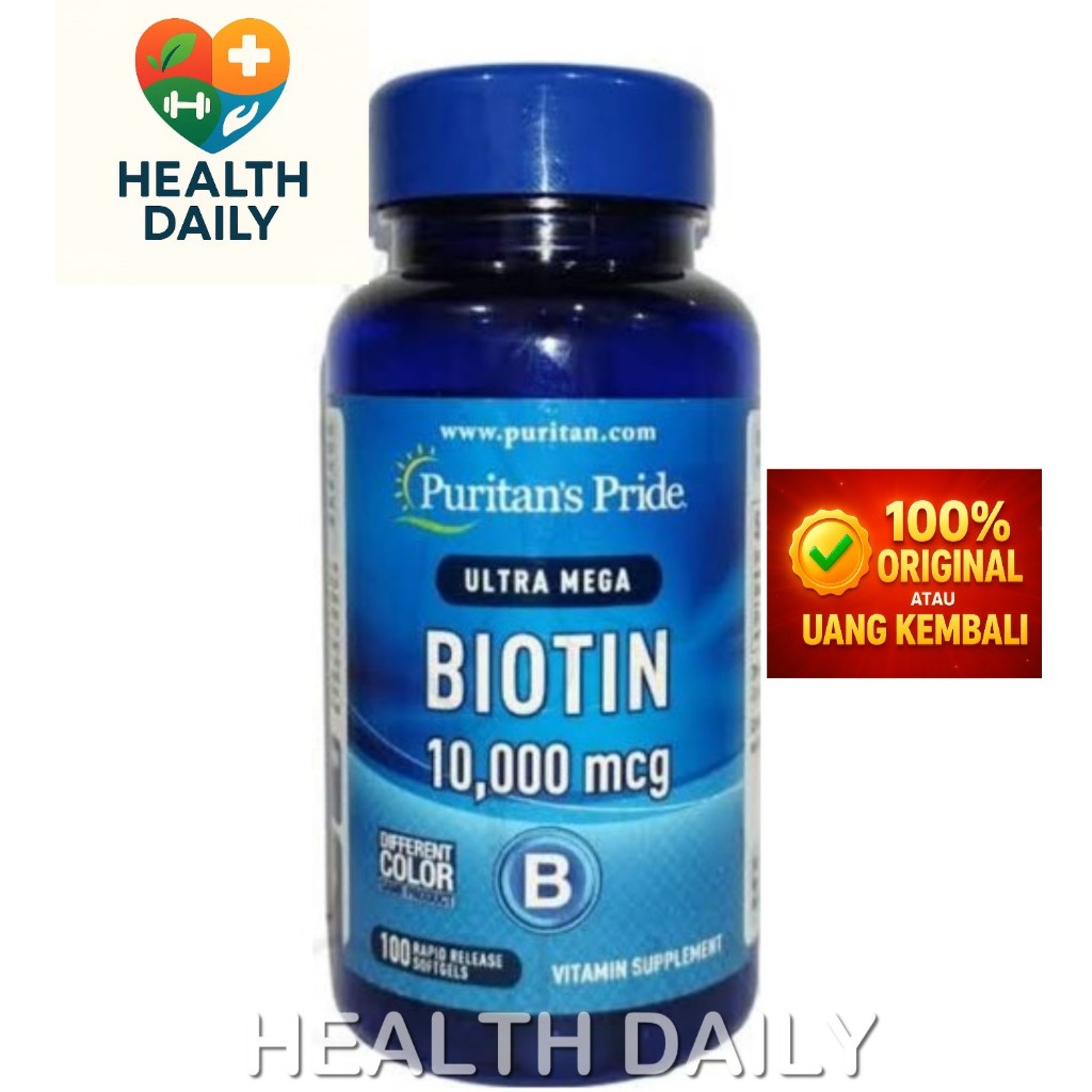 Puritan Pride Biotin 10000 mcg 100 Softgels