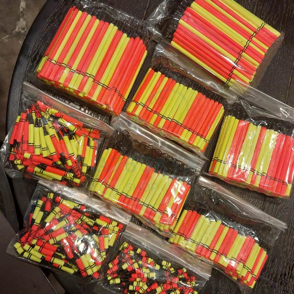 (Isi 100 pcs) Pelampung Kumbul Bulu Merak Asli Full Warna Panjang 2,3,4,5,6,7,8,10,12 cm