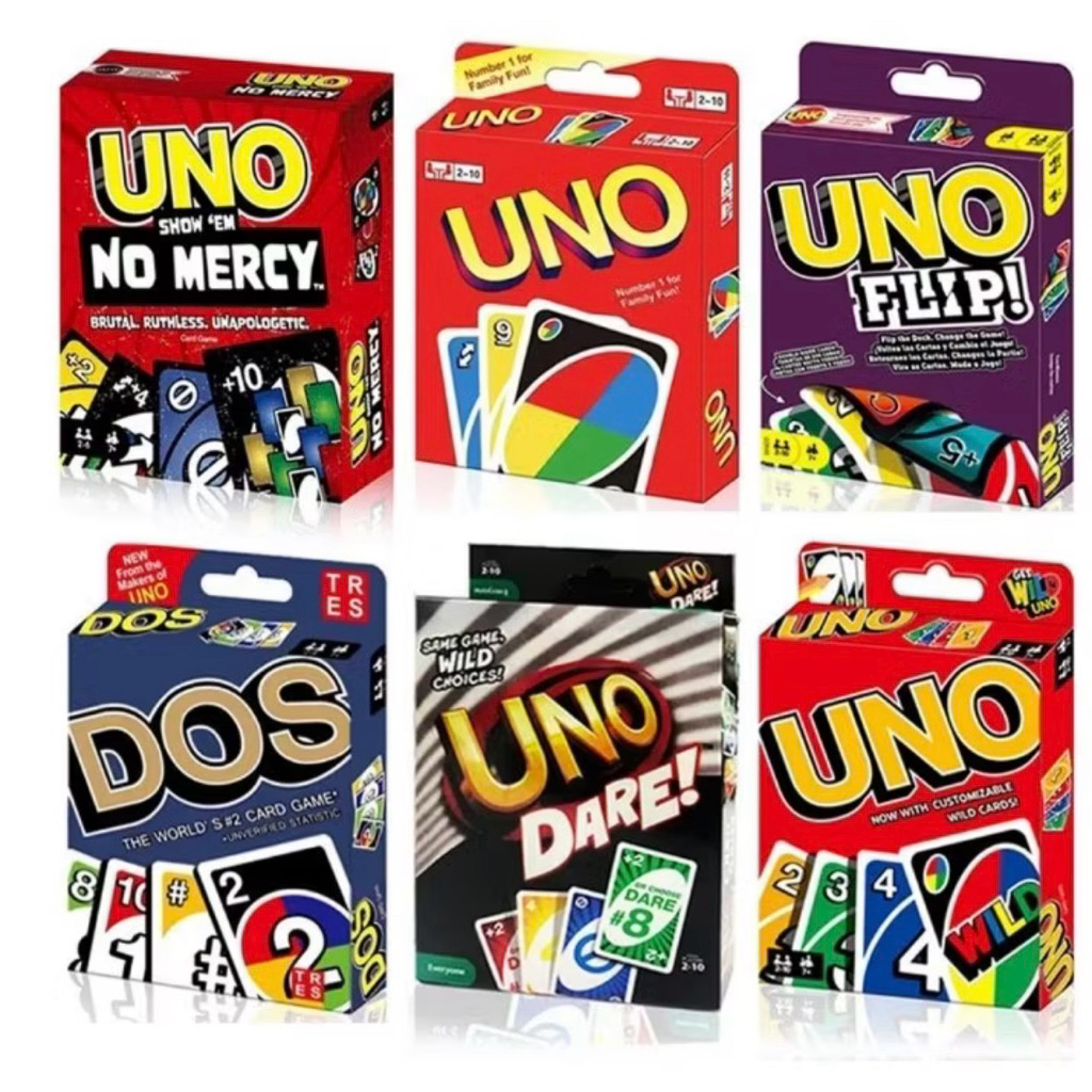 PERMAINAN KARTU UNO FLIP -NO MERCY - DOS - DEAL  -  Fun Game Board Game Family Card