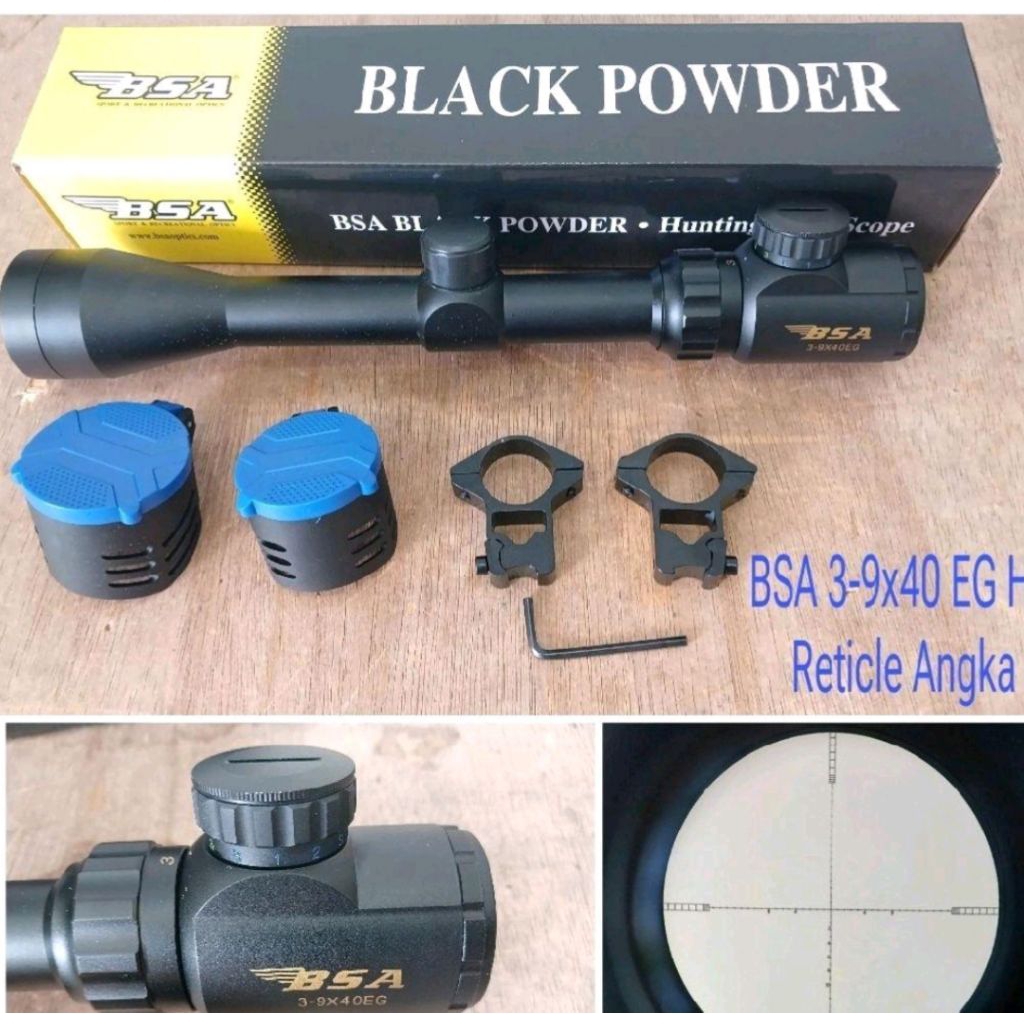 Teleskop BSA 3-9×40 EG HK Reticle angka