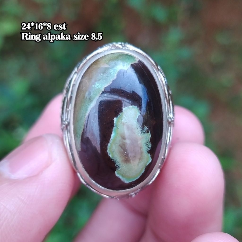 (BISA COD) Cincin Batu Akik Pancawarna Garut Odim Klasik