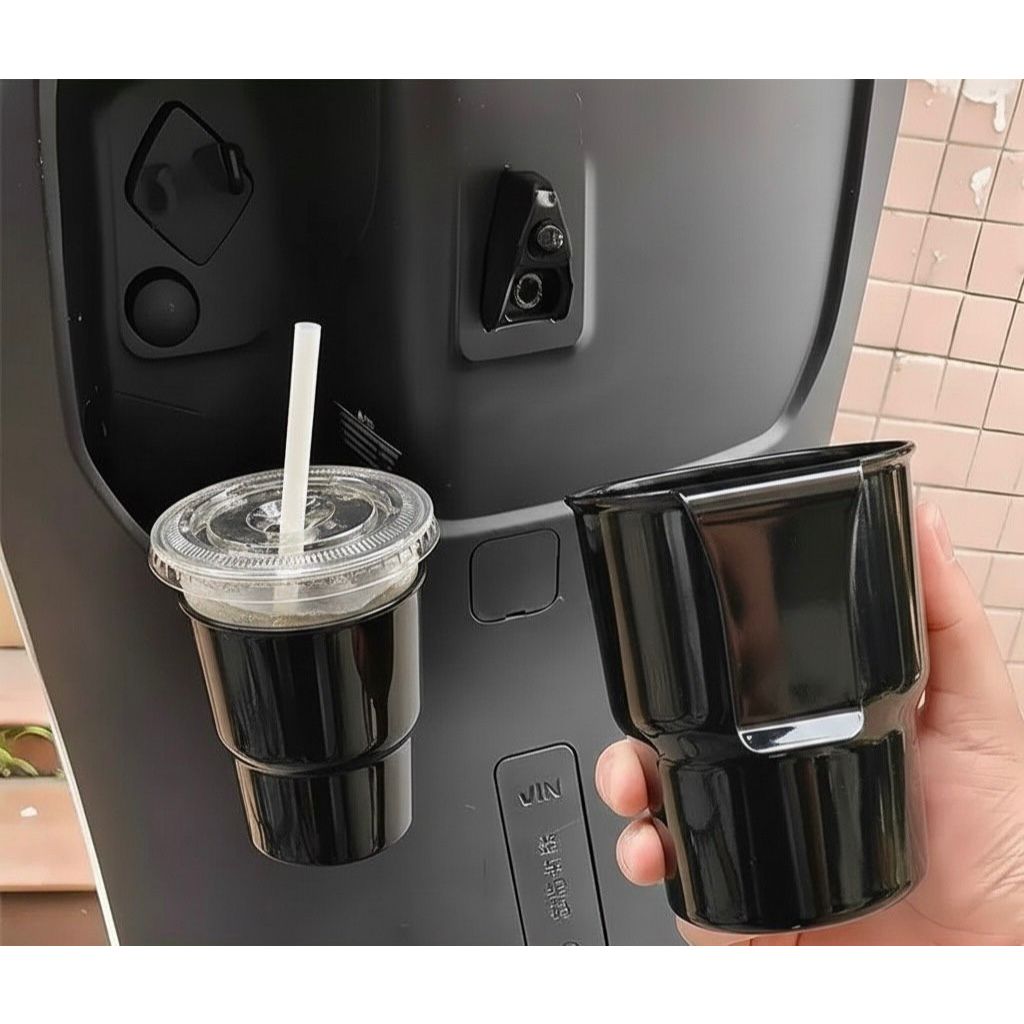 2in1 Tempat Sampah Motor Mobil Tempel Dudukan Bentuk Gelas Tempat Botol Minuman Gantung HP Asbak Smartphone Kacamata Cup Holder Armrest Door Side Seat Back Door Kait Pintu Tambahan Universal Multifungsi Organizer Perapih Mobil Motor Meja ATK kantor Glossy