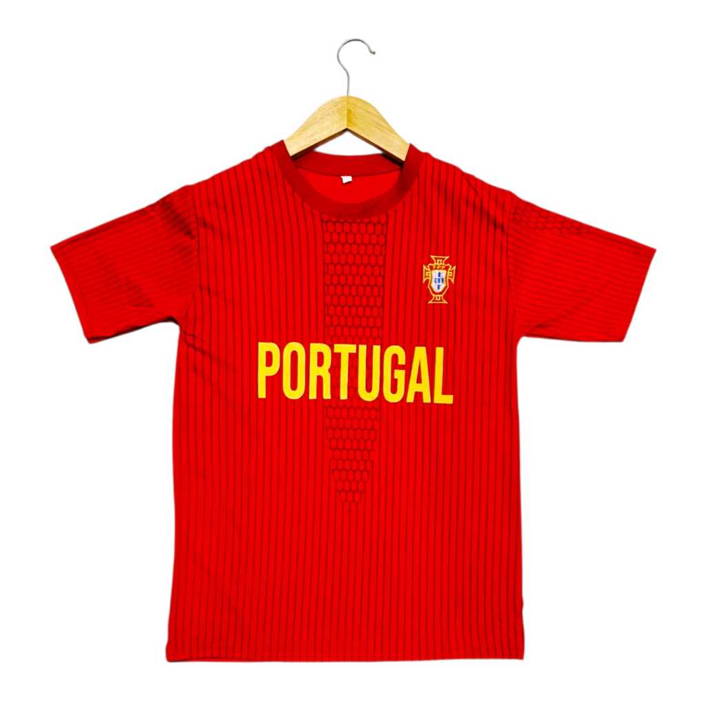 JERSEY BAJU BOLA DEWASA PENDEK PORTUGAL MERAH TERBATU