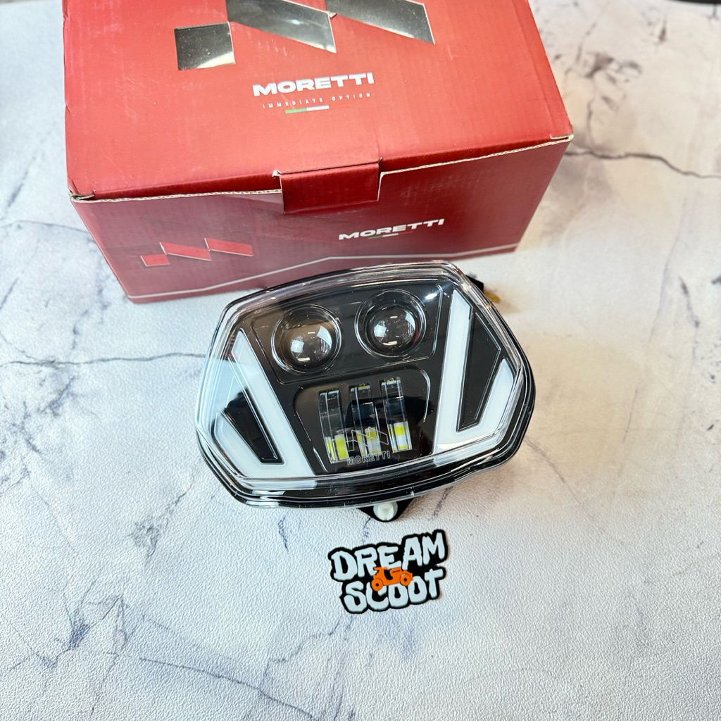 Daymaker Moretti Model HD Vespa Matic Vespa Sprint  headlamp Vespa Daymaker sprint Lampu sprint