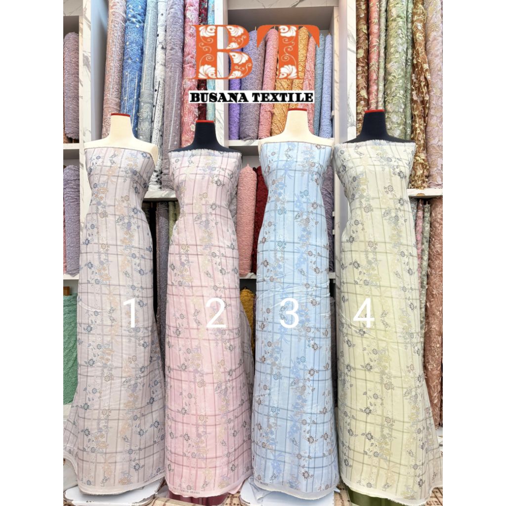 kain ORGANZA PRINT || harga per setengah mtr