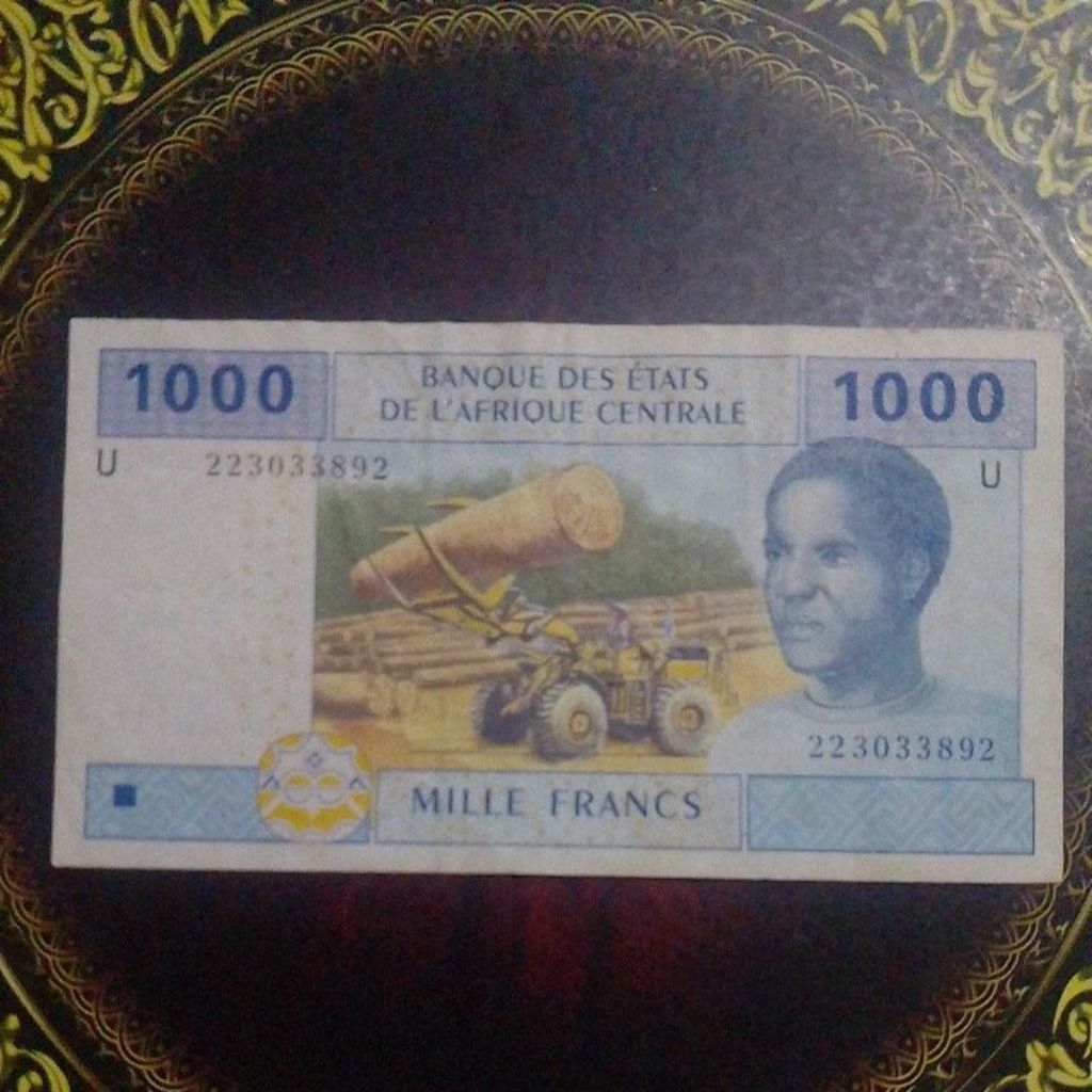 Uang Kamerun Cameroun 1000 Franc 2002 vf