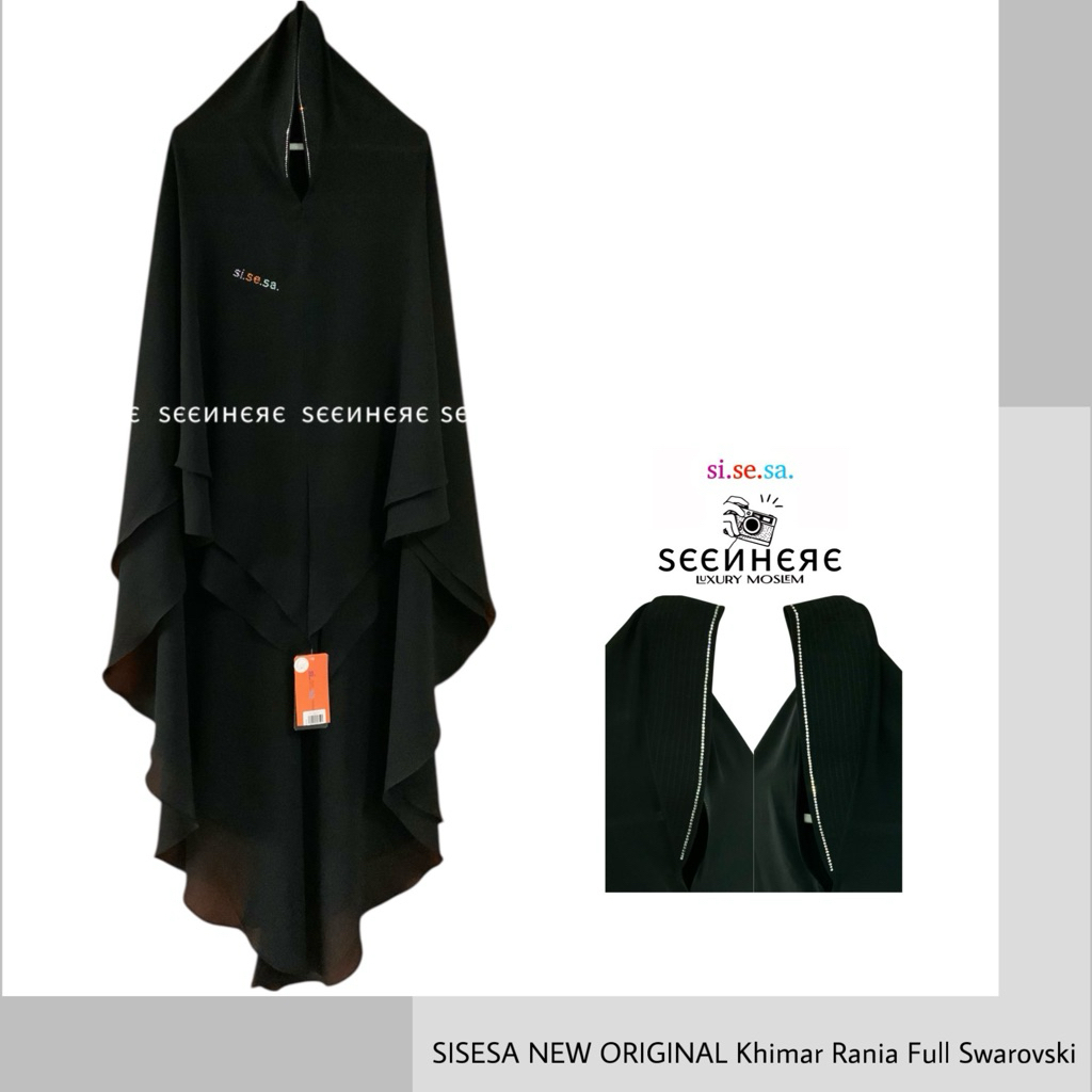 [SEENHERE] SISESA NEW ORIGINAL Khimar Rania Pet Swarovski Full