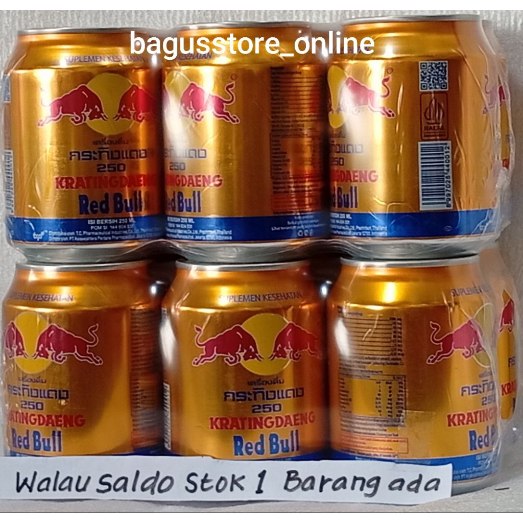Kratingdaeng Red Bull kaleng 1pak isi 6