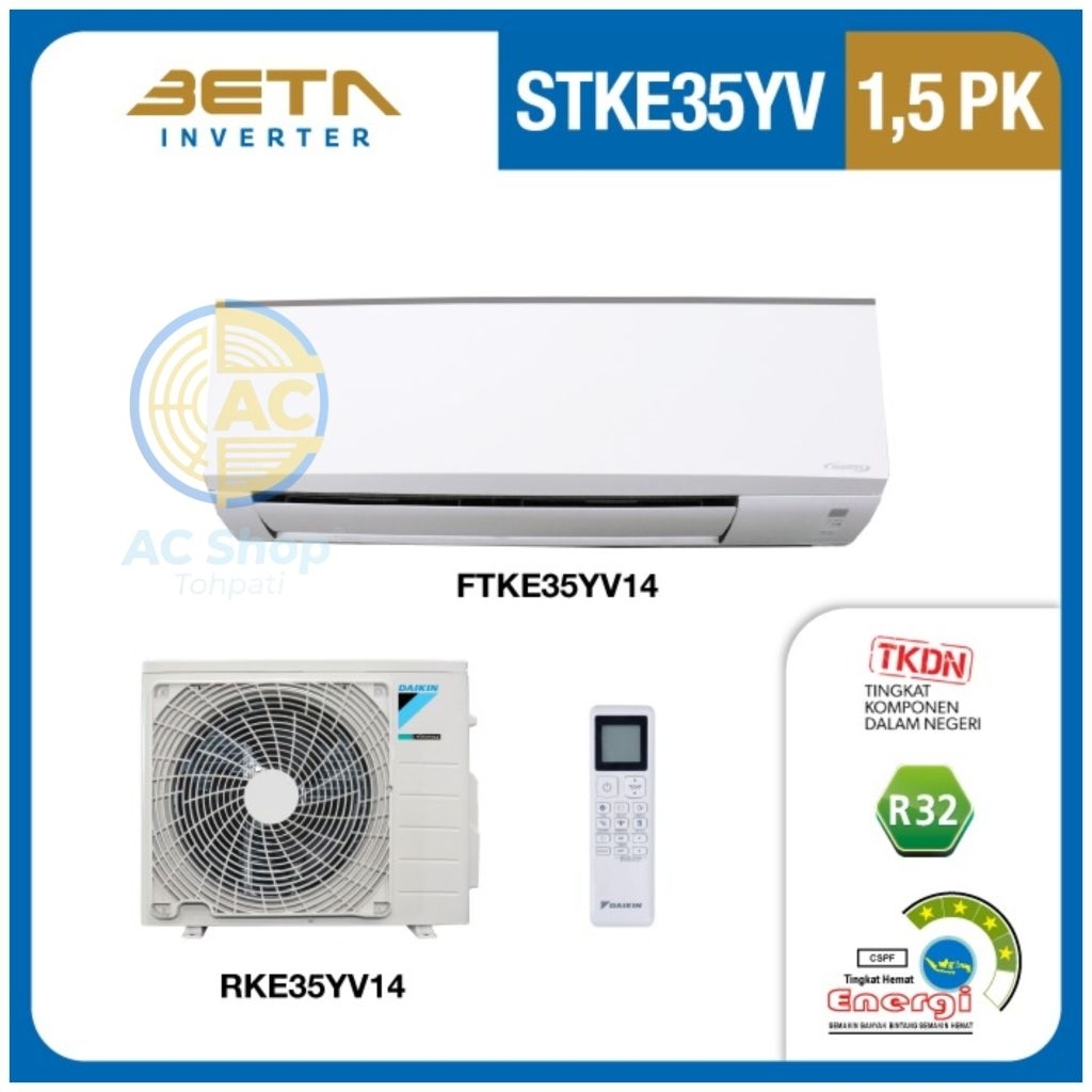 AC DAIKIN BETA 1.5PK FTKE35YV AC DAIKIN BETA INVERTER 1.5PK