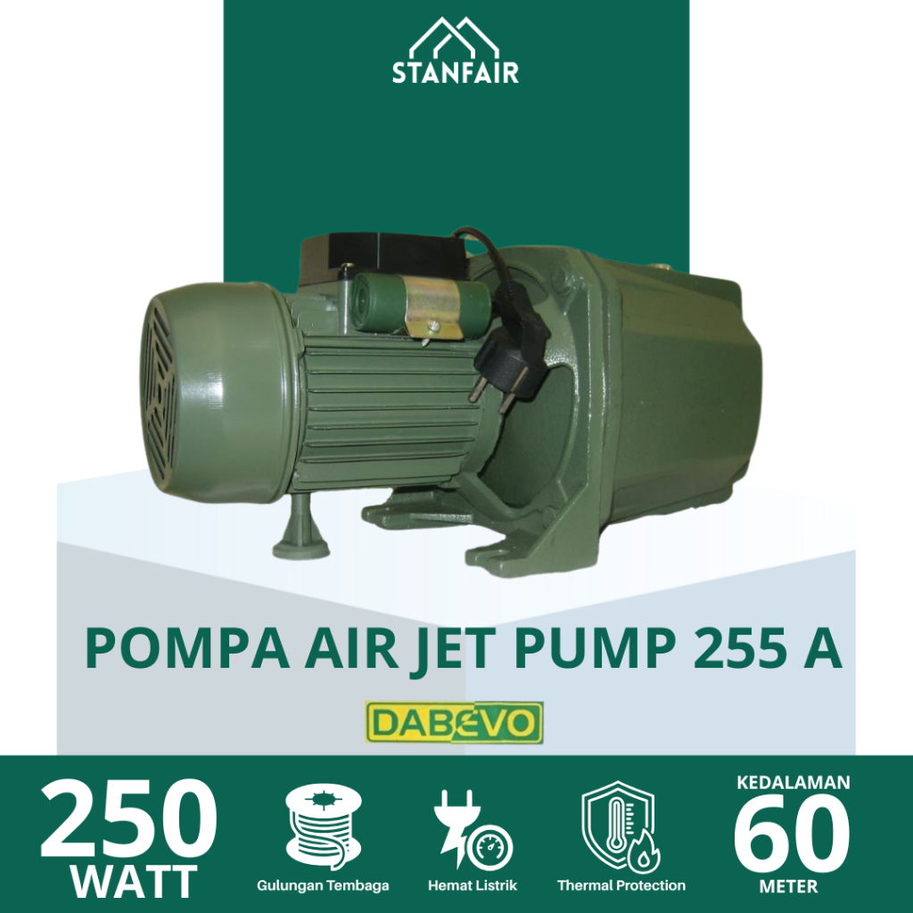 Dabevo Pompa Sumur Dalam Jet Pump 255 A /Jet Pump 255 A Dabevo / Pompa Air Sumur Dalam Dabevo
