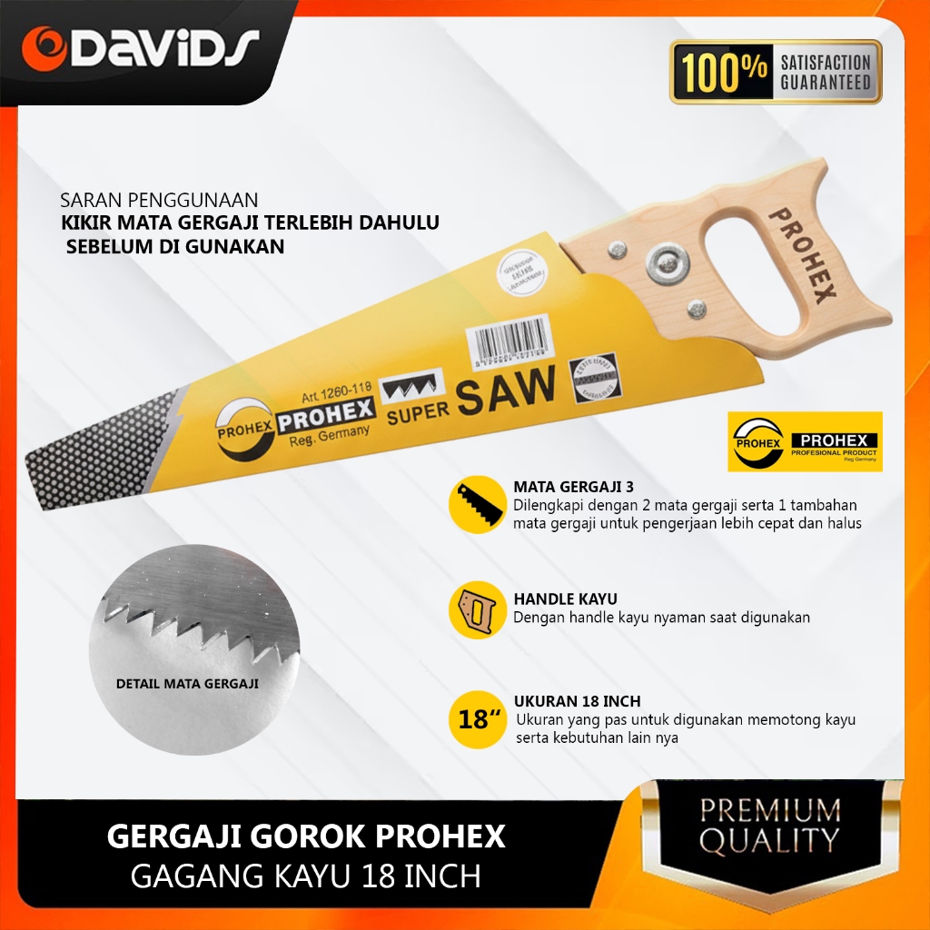 Prohex Graji Kayu Gergaji Tangan 18 Inch