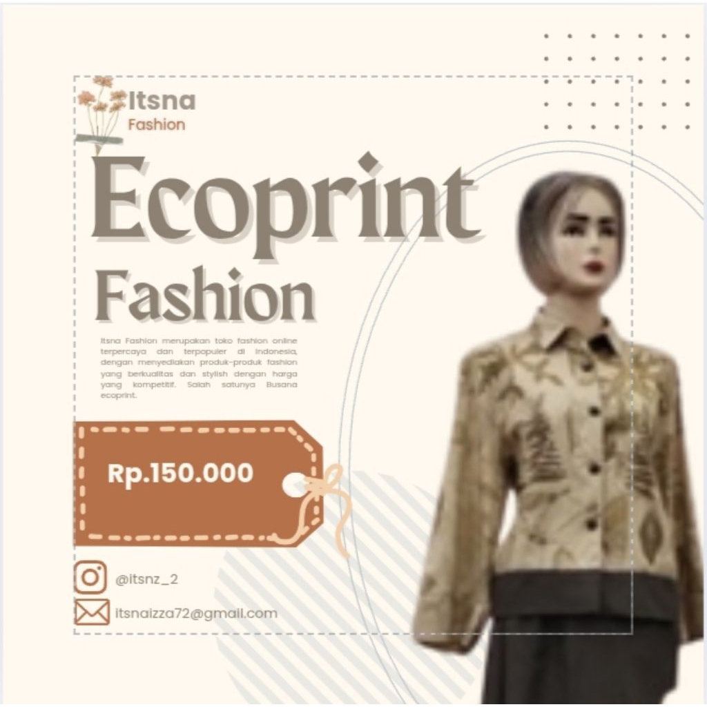 Kemeja Wanita Ecoprint