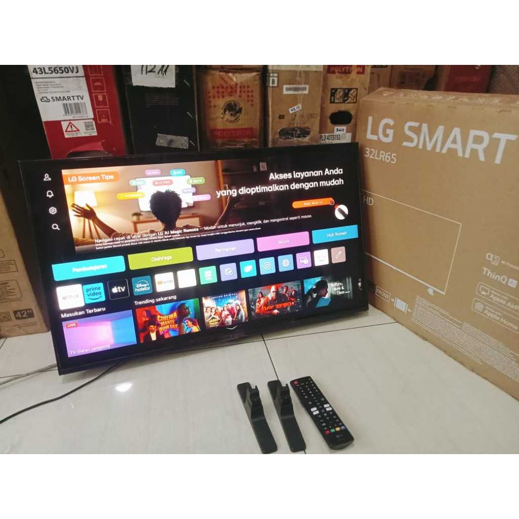 TV LED LG 32IN HD Sudah SMART TV Digital TV Youtube Kondisi bekas pemakaian 5638F