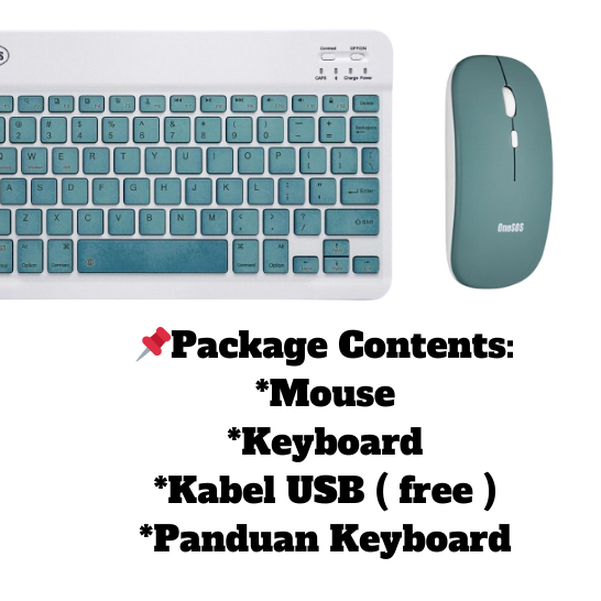 Keyboard Mouse Wireless Set Plus Charger For IOS Android Silent Click / Mouse Bluetooth / Keyboard B