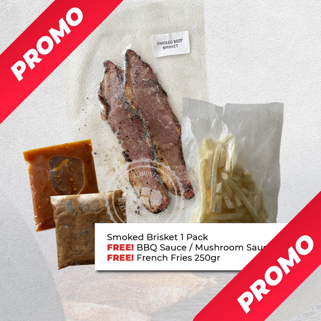 Wagyu Smoked Brisket MB 4 - 5 - Daging Wagyu Brisket MB 4- 5 Asap Texas Style + Mushroom / BBQ Sauce