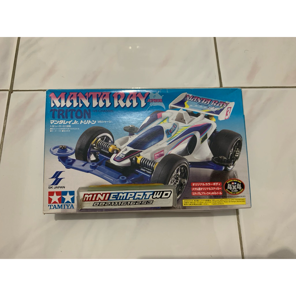 Tamiya mini 4wd Mantaray Junior Triton-blue (tanpa motor)