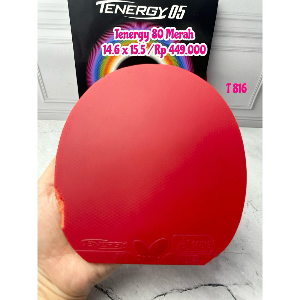 promo second bet bat bad karet pingpong tenis meja butterfly tenergy 80 merah original market jepang