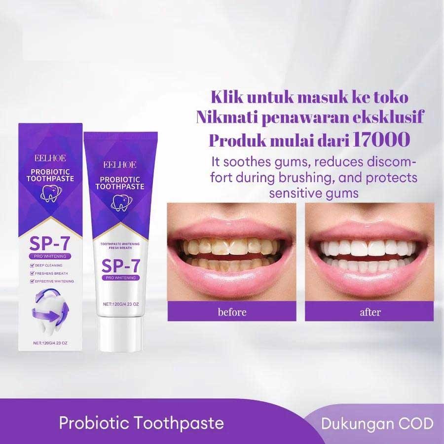 EELHOE Sopami Sp7 Original 120g Pasta Gigi Sopami Sp7 Original Pasta Gigi Pemutih Probiotik Teeth Wh