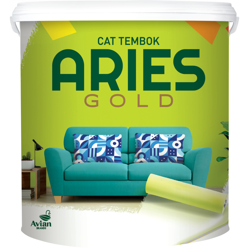 warna biru 1kg Cat Tembok Aries Gold memberikan keindahan dengan pilihan warna - warna menarik untuk