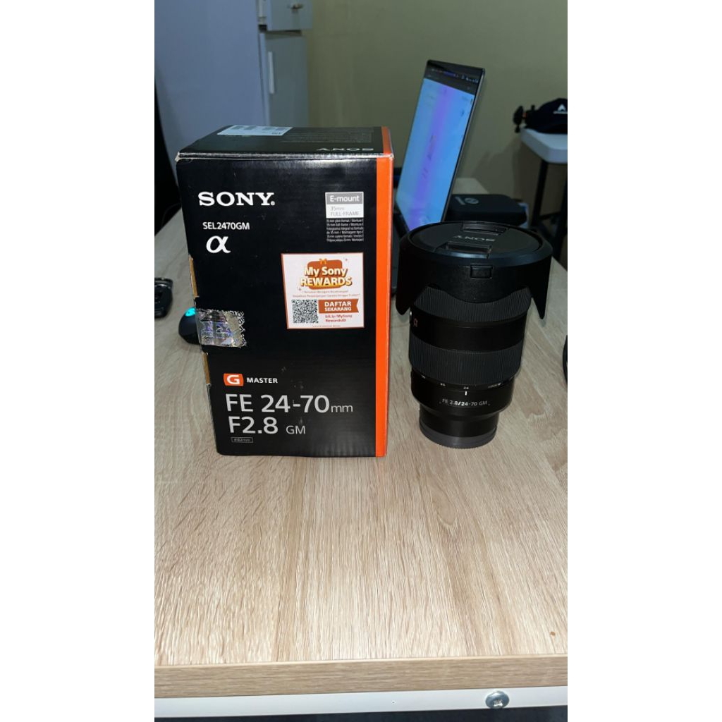 lensa Sony Full frame 24-70mm G master F2.8 bekas