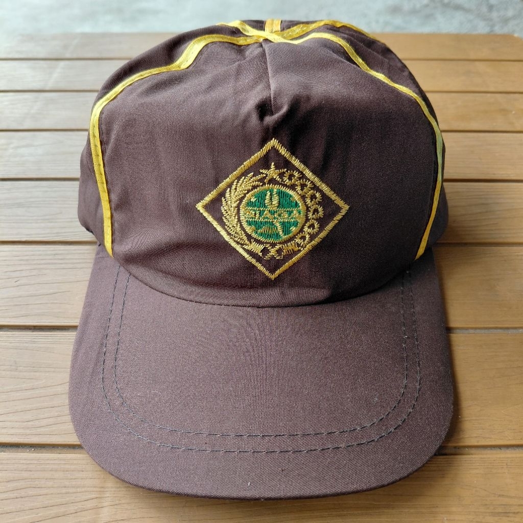 TOPI PRAMUKA SD PRIA BORDIR BELAKANG KARET