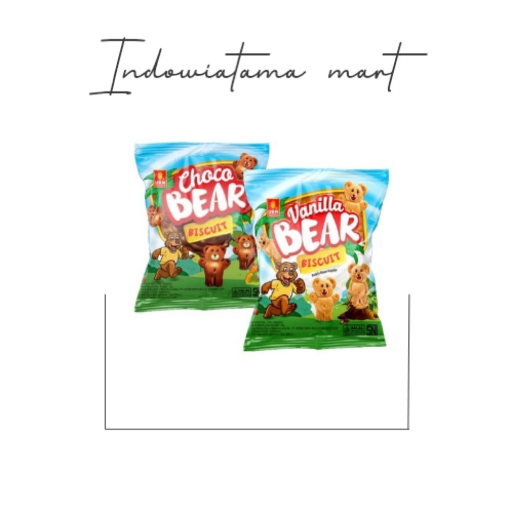 UBM BISCUIT BEAR VANILA&COKLAT PER 3 PCS