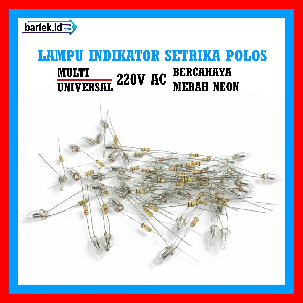 Lampu Indikator+Resistor Polos Setrika 220V Multi/Universal