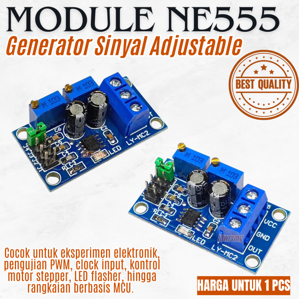 NE555 Digital Squarewave Signal Pulse timer signal pulse