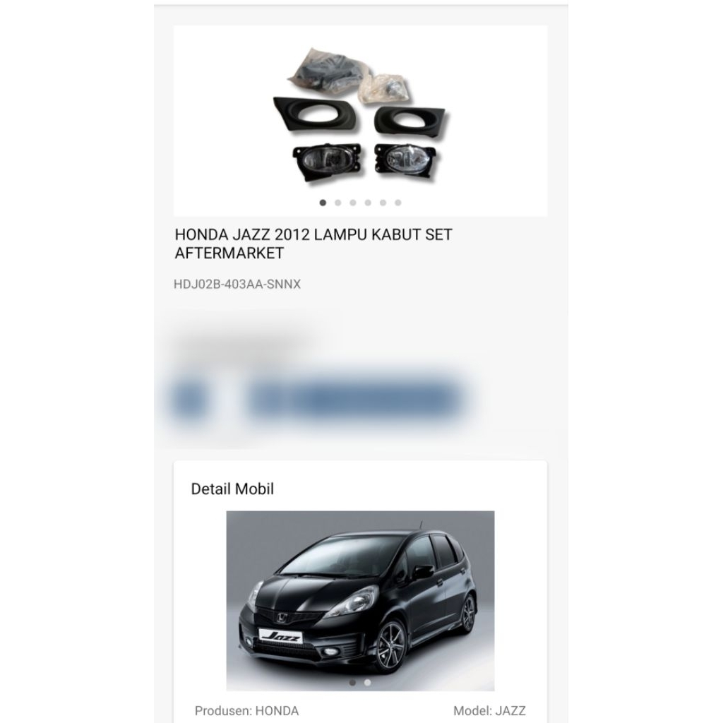 foglamp honda jazz 2012 NHF