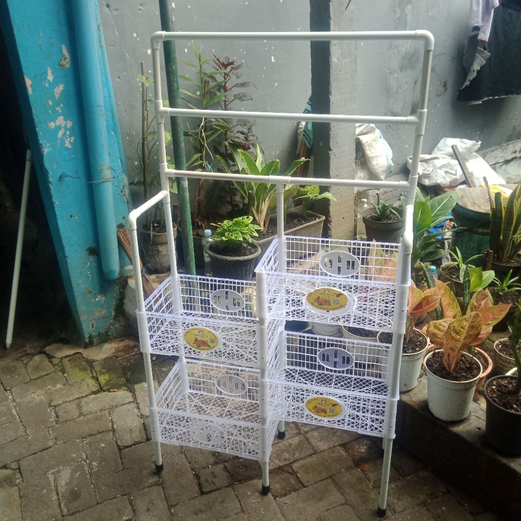 Keranjang Susun Serbaguna/Rak Susun Dapur/Rak Warung/Keranjang Snack/Rak Penyimpanan. Tbk