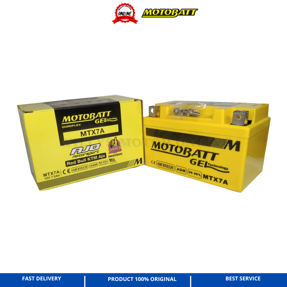 Accu Aki Motobatt MTX7A MOTOBATT Original / Aki Motor Ninja 250