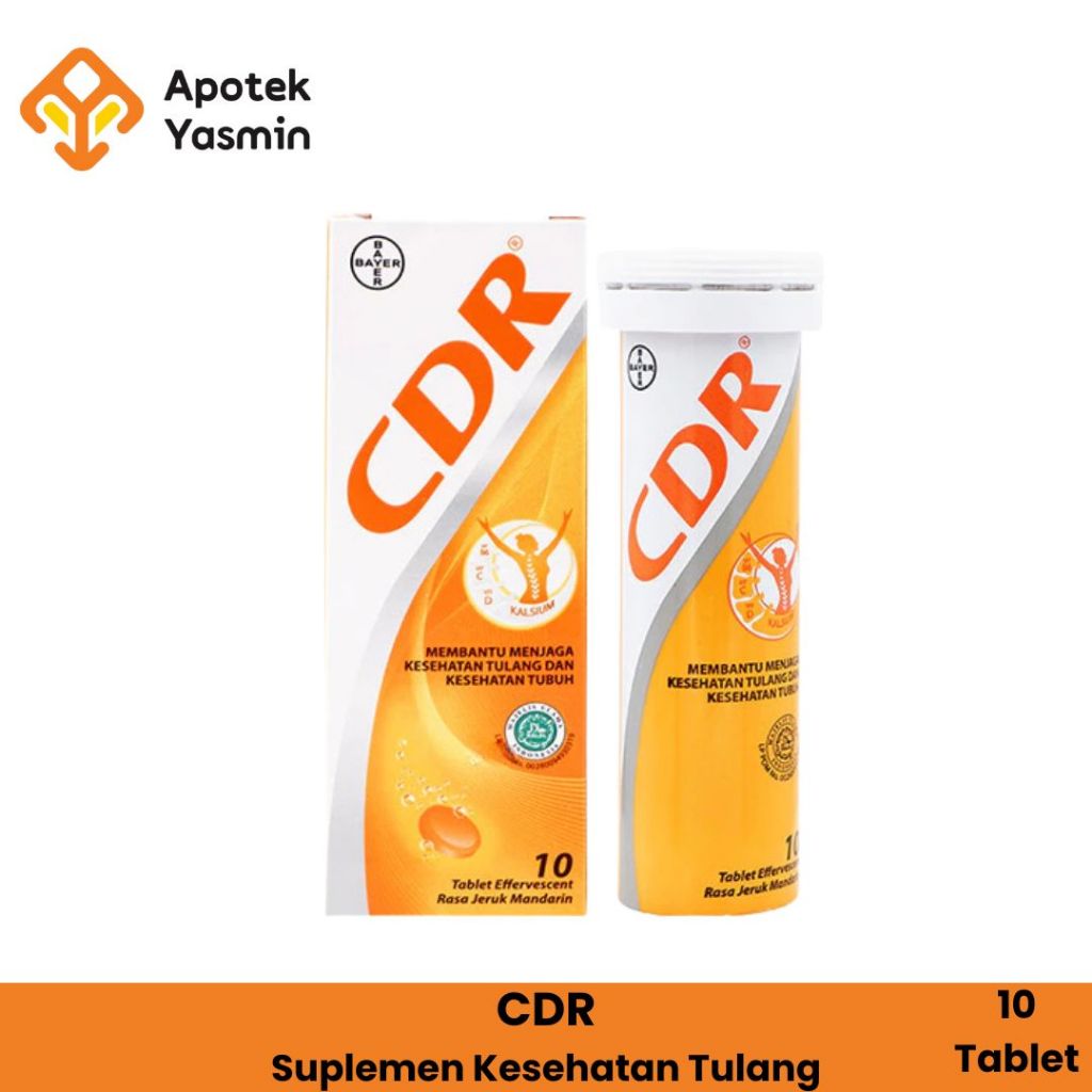 CDR MULTIVITAMIN SUPLEMEN KALSIUM Isi 10 TABLET EFFERVESCENT / CDR VITAMIN TULANG / CDR VITAMIN SEND