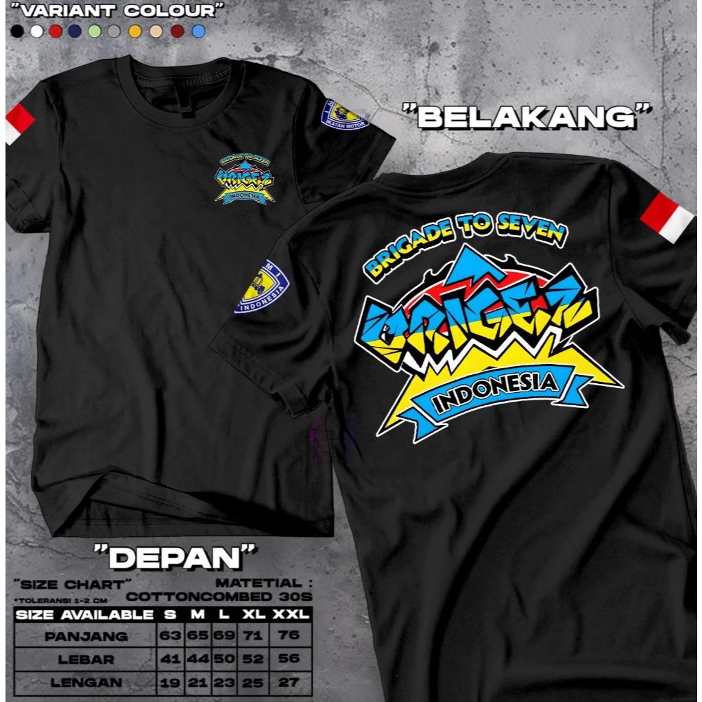 ABASTORE.IDN KAOS  BRIGEZ INDONESIA TERBARU - BAJU KOMUNITAS MOTOR INDONESIA - KAOS ORMAS - KAOS PRI