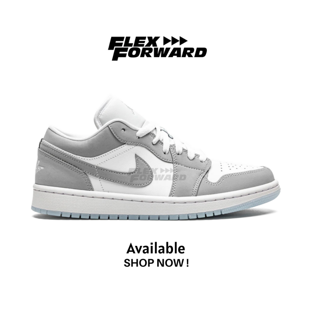 FlexForward. - Sepatu Air Jordan 1 GreyWhite WolfGrey Authentic
