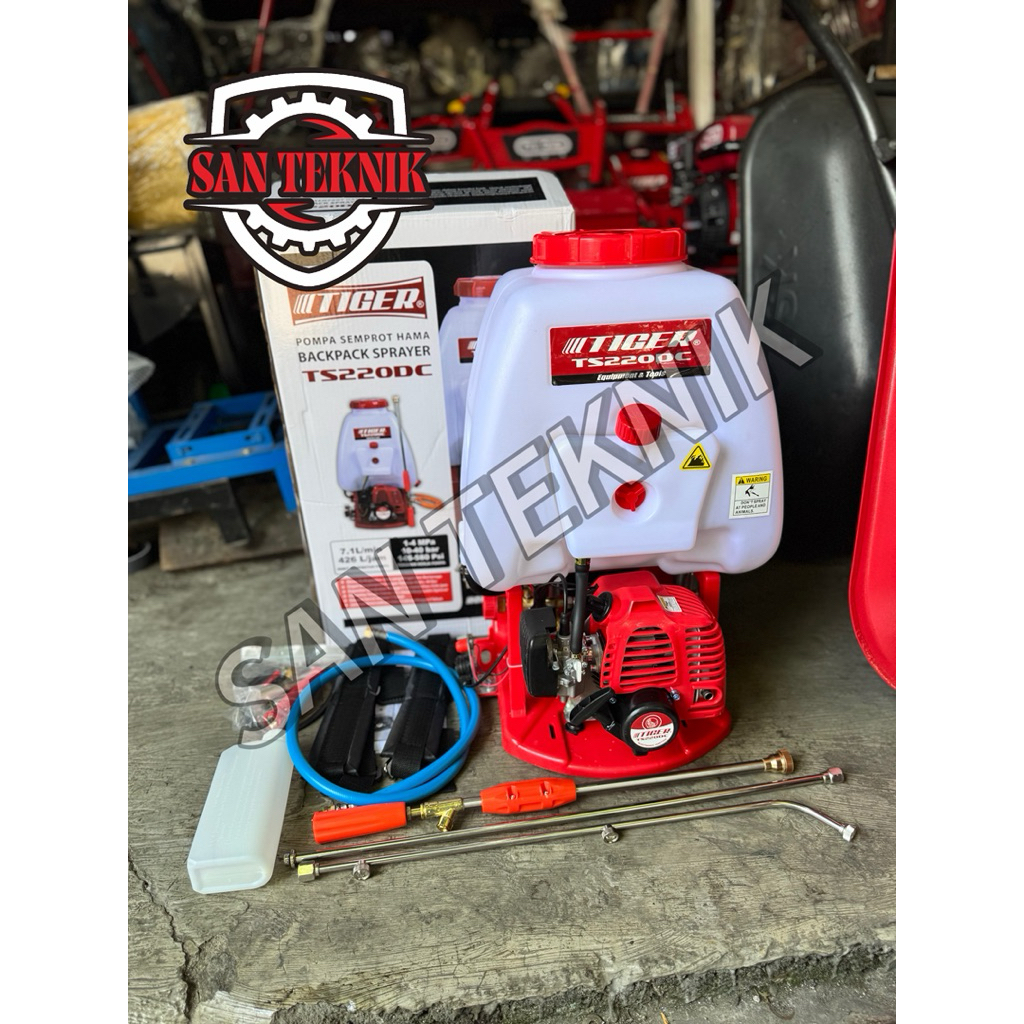 MESIN POMPA KNAPSACK SEMPROT HAMA DOUBLE CHAMBER /RACUN TIGER TS220DC 2TAK 20LITER DOUBLE CHAMBER