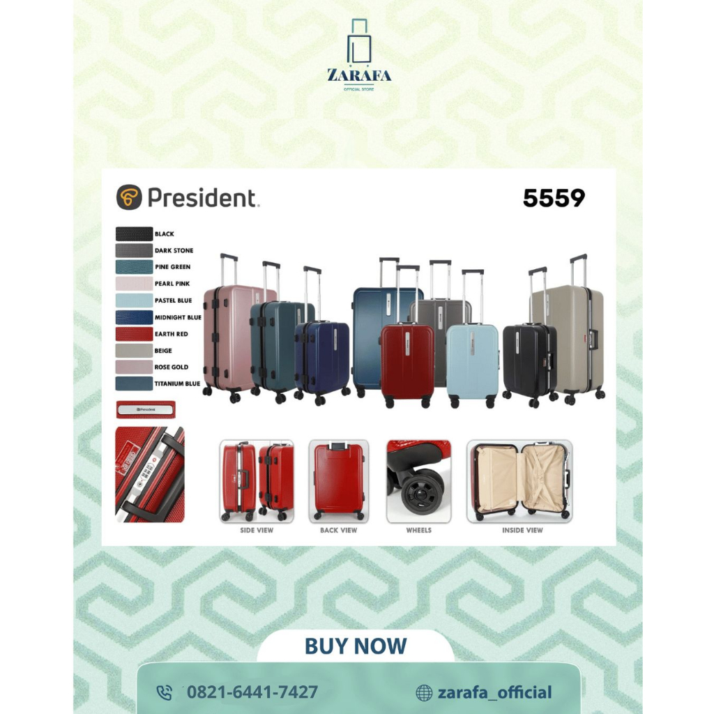 KOPER ANTI PECAH KOPER 20 DAN 24 PRESIDENT FRAME IMPORT