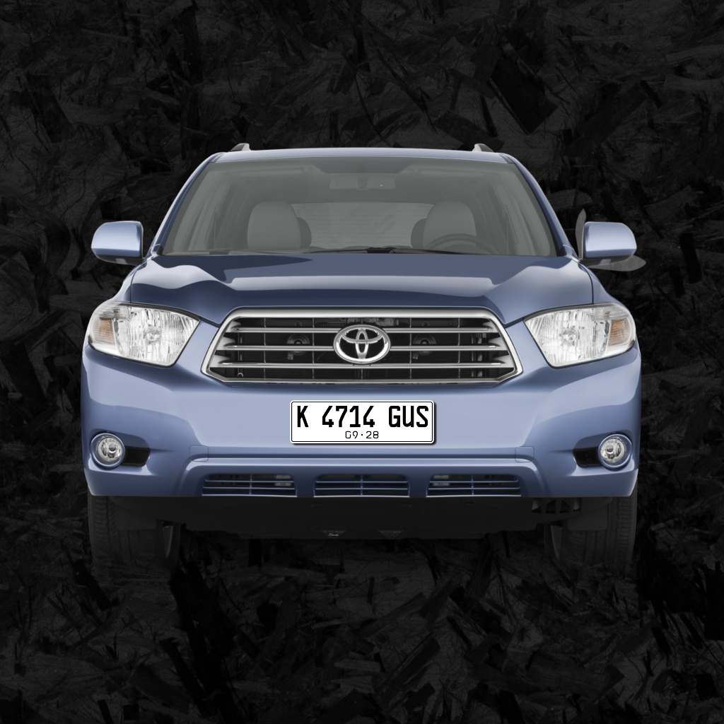 STIKER PLAT NOMOR MOBIL MODEL FONT BARU