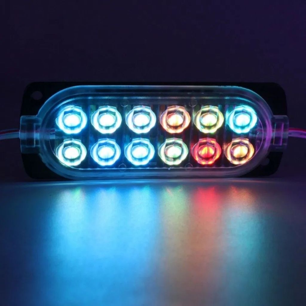 Lampu LED RGB 12V/24V 12 Mata