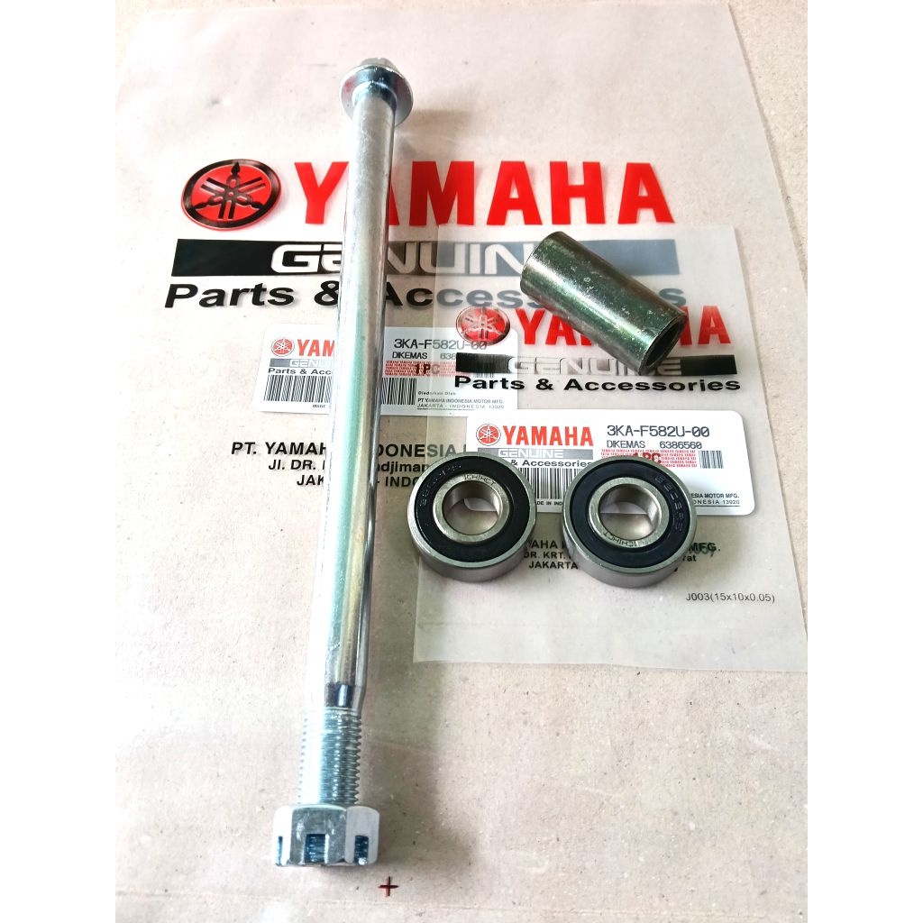 PAKET KOMPLIT 3 AITEM AS RODA+ BEARING+ BOS TROMOL BELAKANG YAMAHA RX KING NEW